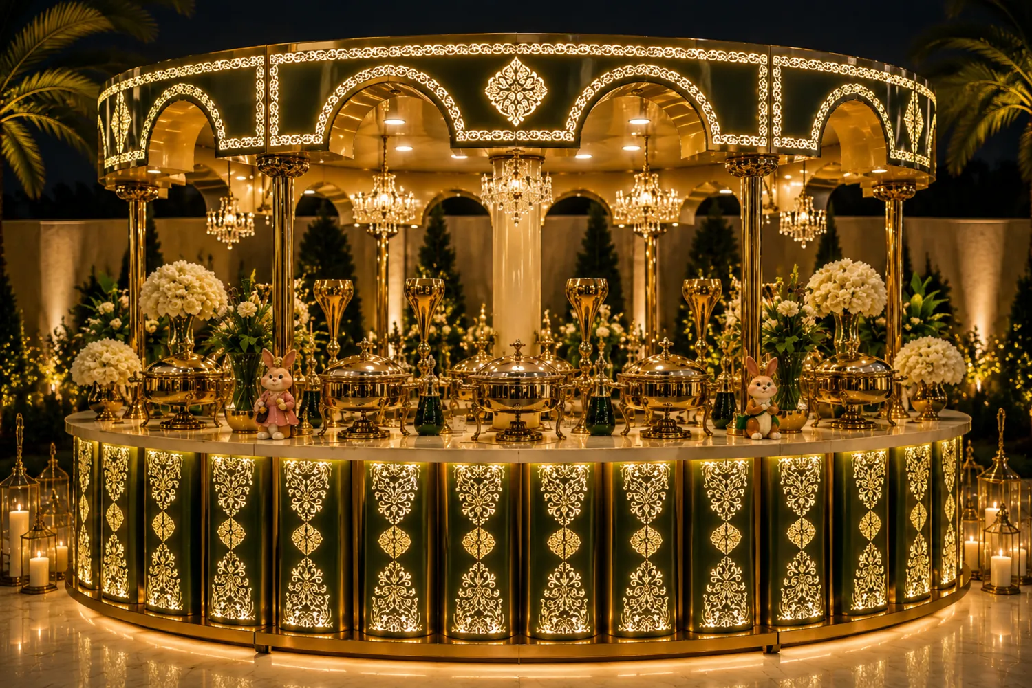 Imperial Crystal Melody Station - luxury wedding setup by D I V Y A M®